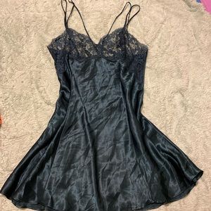 Dark green Victoria’s Secret slip dress/lingerie